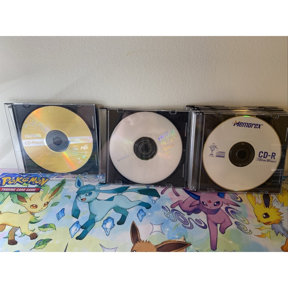 8 Recordable CD-R DVD-R Mixed Lot Sony Maxell Memorex Unused Blank Media
